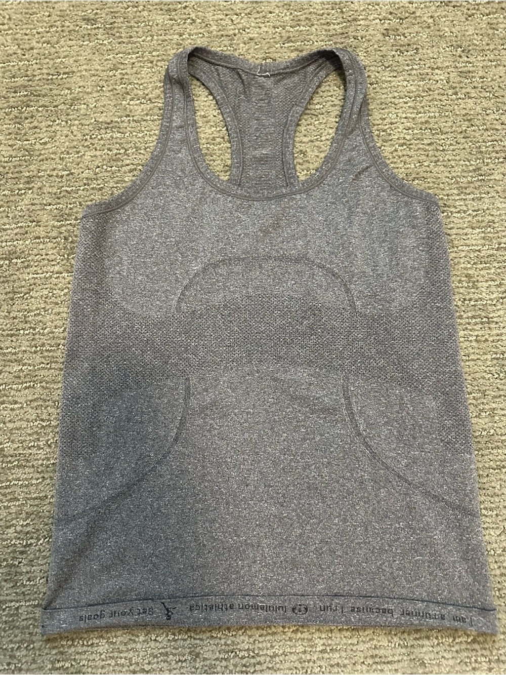 lululemon athletica Heather Gray Seamless Racerback Tank